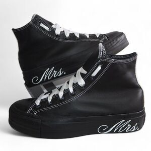 Converse Chuck Taylor All Star Lift Hi Top Wedding Leather Men 8.5 Women's 10.5